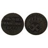 Image 1 : Tokens; French Colony 1722H 9 Denier.  F-VF.