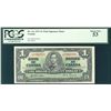 Image 1 : 1937 Bank of Canada; 1 Dollars,  BC-21c #GM2341691 PCGS AU53.
