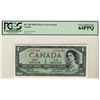 Image 1 : 1954 Bank of Canada; 1 Dollars,  BC-29b #LA1797846 PCGS CH UNC64PPQ.