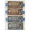 Image 1 : 1954 Bank of Canada; 2 Dollars BC-30a(2), 5 Dollars BC-31b(2);  Four notes F15 to VF20 all CCCS grad