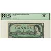 Image 1 : 1954 Bank of Canada; 1 Dollars,  BC-37bA #*DO0540488 PCGS VF30.