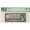 Image 1 : 1954 Bank of Canada; 10 Dollars, BC-40b #IV9392647 PCGS CH UNC64.
