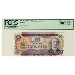 1971 Bank of Canada; 10 Dollars, 0 BC-49cA #*DY3288831 PCGS CH AU58PPQ.