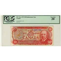 1975 Bank of Canada; $50 BC-51aA #*HB3311385 PCGS VF20.
