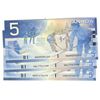 Image 1 : 2005 Bank of Canada; 5 Dollars BC-62bA Sheet Replacement notes #HOH9295221, HOL7761590 & HOR1476475.