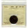 Image 1 : Nova Scotia 1864 Half Cent, ICCS AU55.