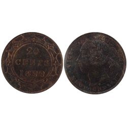 Newfoundland 1899 20 Cents, ICCS MS64.  Attractively toned.