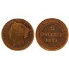Image 1 : Newfoundland 1881 2 Dollars, ICCS AU58; Gold.