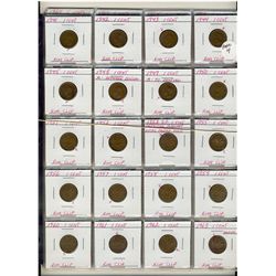 Varieties Lot;  includes 1941 to 2006 Cents, 1946-1964 5 Cents, 1973-1974 10 Cents and 1944-1979 25 