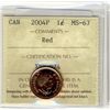 Image 1 : 2004P, Cents ICCS MS67; Red.