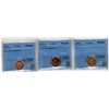 Image 1 : 2005 1 Cent, 2011 Non Magn, 2012 Non Magn, CCCS MS66RD; Three coins.