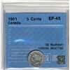 Image 1 : 1901 5 Cents, CCCS EF45.