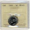 Image 1 : 1949 5 Cents, ICCS MS65.