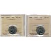 Image 1 : 1957, 1959 5 Cents, ICCS MS65;  Two coins.