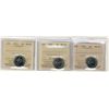 Image 1 : 1970 5 Cents, 1971, 1972 ICCS MS65;  Three coins.
