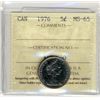 Image 1 : 1976 5 Cents, ICCS MS65.