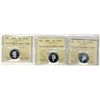 Image 1 : 1997 PF66, 2003, 2012 5 Cents PF67;  Three ICCS coins Ultra Heavy Cameo.