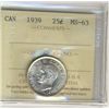 Image 1 : 1939 25 Cents, ICCS MS63.
