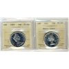 Image 1 : 1961 50 Cents PL65HC & 1966 PL66 Cameo; Two coins.
