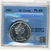 Image 1 : 1967 50 Cents, CCCS PL65; Cameo.