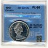 Image 1 : 1967 50 Cents, CCCS PL66; Heavy Cameo, Dbl Date.