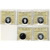 Image 1 : 1996, 2002, 2003 PF67, 1997 50 Cents SP67 and 2004 PF68;  Five ICCS coins.  All Proofs Ultra Heavy C