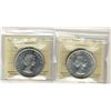 Image 1 : 1958, 1964 Missing Dot 1 Dollars, ICCS MS60;  Two coins.
