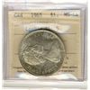 Image 1 : 1965 1 Dollars, ICCS MS64; LgeBds Blt 5.