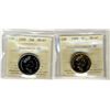 Image 1 : 1999 Loon and 50 Cents 1999 1 Dollars, ICCS MS67;  Two NBU coins.