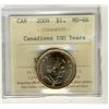 Image 1 : 2009 1 Dollars, ICCS MS66.
