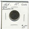 Image 1 : New Brunswick; 1864 10 Cents, Good.