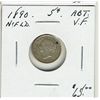 Image 1 : Newfoundland; 1890 5 Cent, Abt VF.