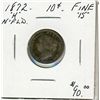 Image 1 : Newfoundland; 1872H 10 Cents, F15.