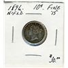 Image 1 : Newfoundland; 1896 10 Cents, F15.
