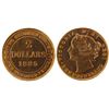 Image 1 : Newfoundland; 1885 $2 Gold ICCS MS64. Rare in this condition.