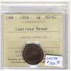 Image 1 : 1924 1 Cent ICCS MS-62; Lustrous Brown.