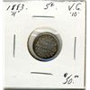Image 1 : 1883H 5 Cents, VG10.