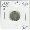 Image 1 : 1885 5 Cents, Fine+.