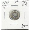 Image 1 : 1900 5 Cents, Abt EF; Oval o