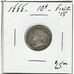 1888 10 Cents, Fine +.