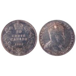 1902H 10 Cents ICCS MS-65.  Pink colours.