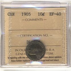 1905 10 Cents ICCS EF-40.