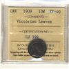 Image 1 : 1909 10 Cents ICCS EF-40; Victorian Leaves.