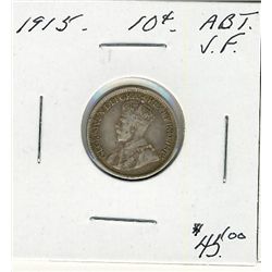 1915 10 Cents, Abt VF.