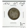 Image 1 : 1892 25 Cents, Fine+.
