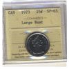 Image 1 : 1973 25 Cents ICCS SP-65; Large Bust.