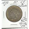 Image 1 : 1872H 50 Cents, VF30; Cleaned.