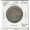 Image 1 : 1881H 50 Cents, Fine.