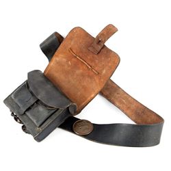 CIVIL WAR 1865 ISSUE AMMO POUCH WITH EAGLE & STRAP