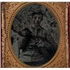 Image 1 : CIVIL WAR CONFEDERATE DAGUERROTYPE SOLDIER W GUNS